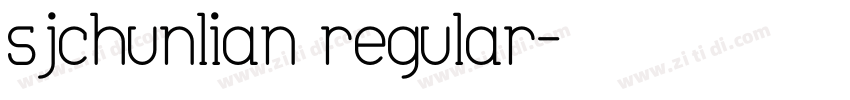 sjchunlian regular字体转换